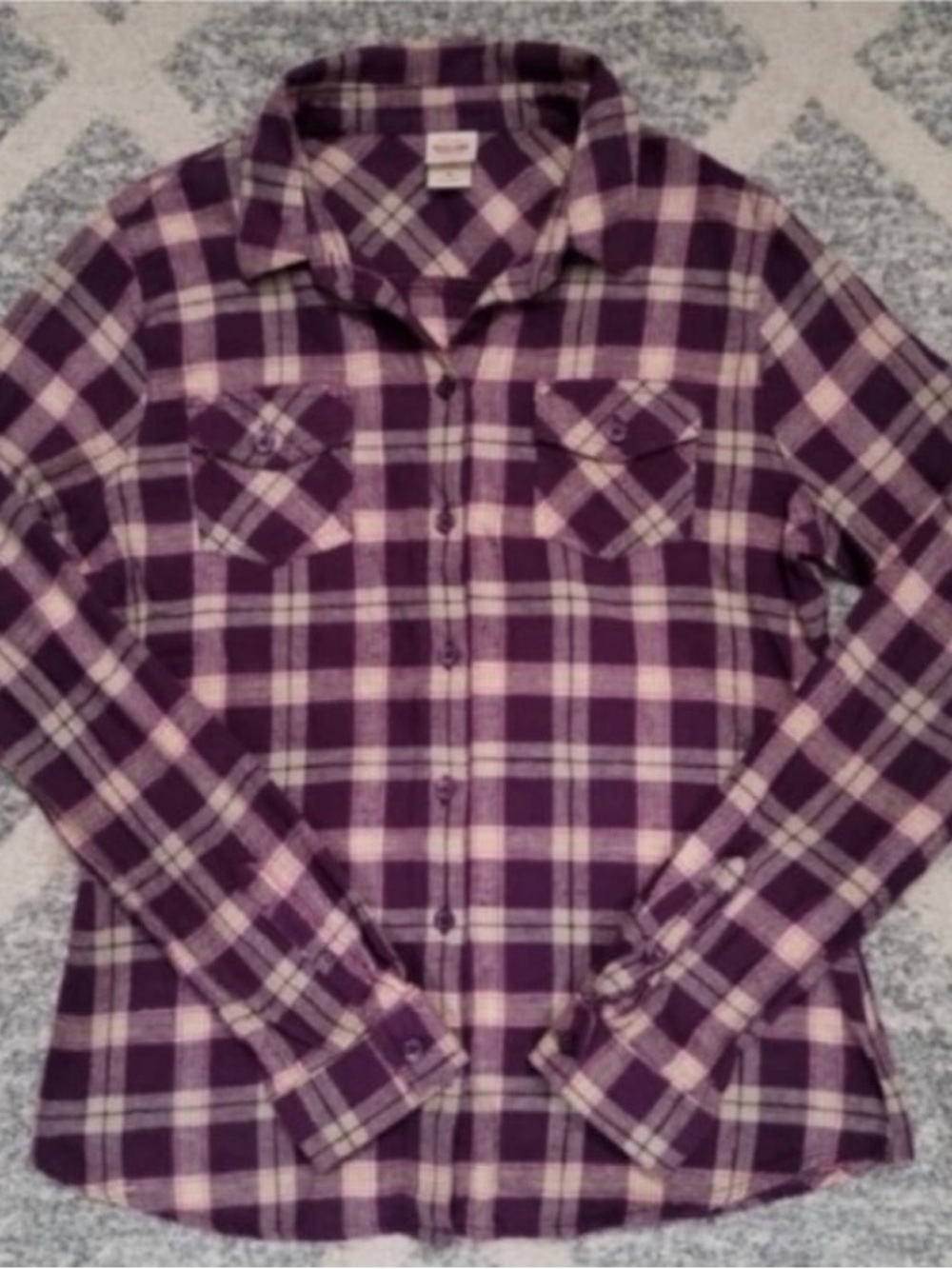 Mossimo Light Purple Flannel Long Sleeve, Sz M